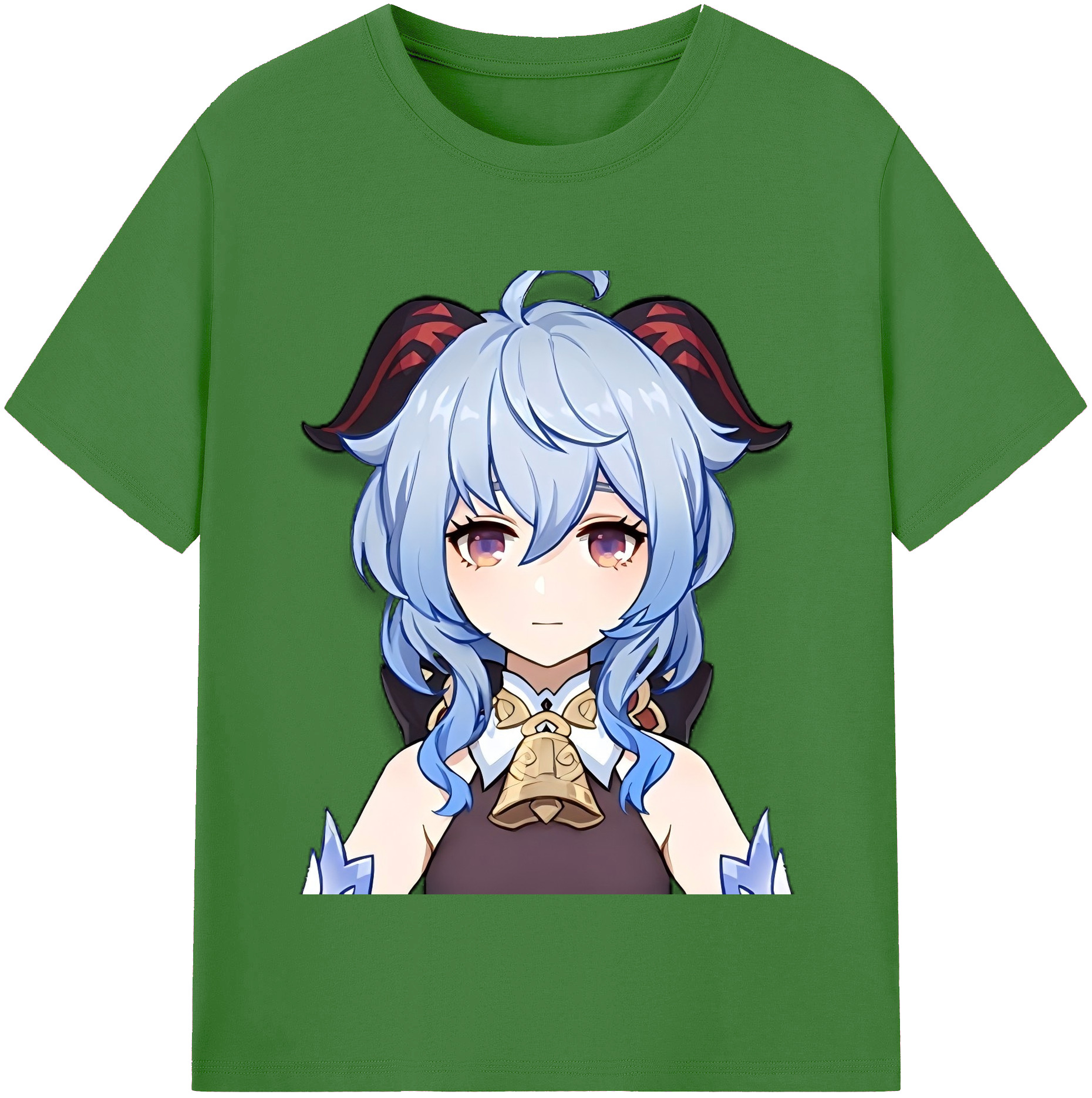 げんし神 甘雨 かんう genshin Ganyu レディースカジュアルプリントTシャツ（綿100％）